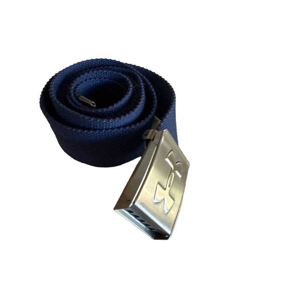 Under Armour Belt Navy Webbed Men's Bottle Opener Buckle Golf Athletic Adjj